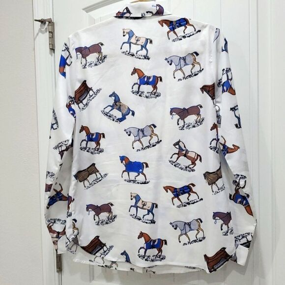 Jean-Pierre Klifa Racehorse Lightweight Button Down Shirt,  Size Medium - Picture 6 of 6